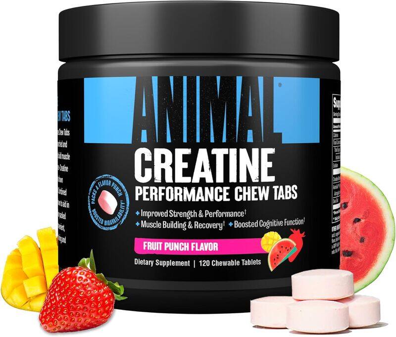 Universal Nutrition UN Animal Creatine Performance Chews Fruit Punch 120 chewables
Universal Nutrition UN Animal Creatine Performance Chews Fruit Punch 120 chewables