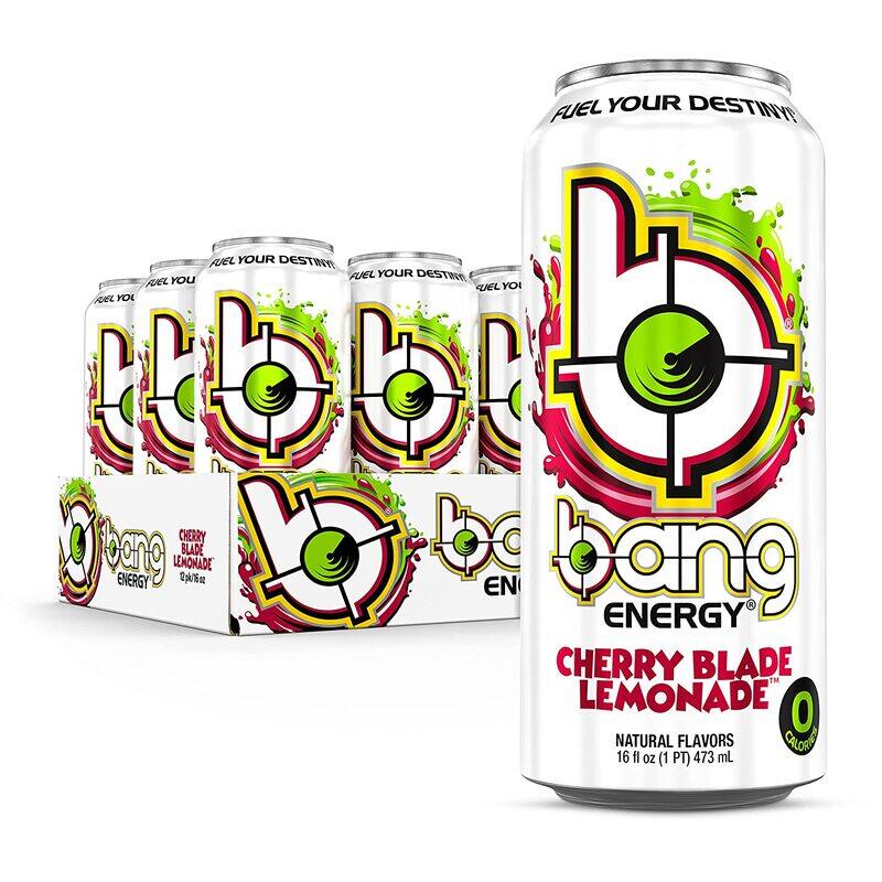 Bang Energy Cherry Blade Lemonade, Sugar-Free Energy Drink, 16-Ounce (Pack of 12)
Bang Energy Cherry Blade Lemonade, Sugar-Free Energy Drink, 16-Ounce (Pack of 12)