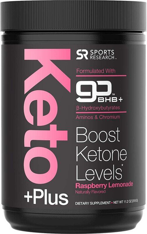 Sports Research Keto Plus Exogenous Ketones Supplement, 318g, Raspberry Lemonade
Sports Research Keto Plus Exogenous Ketones Supplement, 318g, Raspberry Lemonade