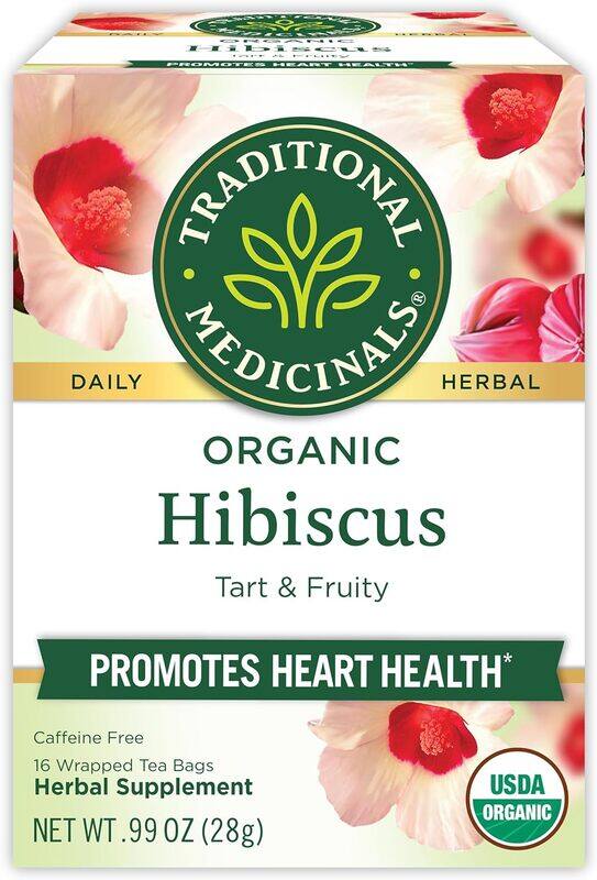 Traditional Medicinals Organic Hibiscus Promotes Heart Health 16 Wrapped Tea bags 28g
Traditional Medicinals Organic Hibiscus Promotes Heart Health 16 Wrapped Tea bags 28g