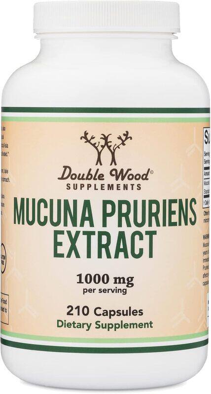 Double Wood Supplements Double Wood Mucuna Pruriens Extract Supplement Dopamine Boosting 1000 mg 210 capsules
Double Wood Supplements Double Wood Mucuna Pruriens Extract Supplement Dopamine Boosting 1000 mg 210 capsules