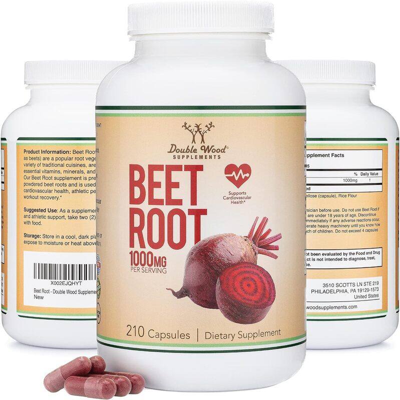 Double Wood Beet Root Organic Overall Health Support Supplements 500 mg 210 capsules
Double Wood Beet Root Organic Overall Health Support Supplements 500 mg 210 capsules