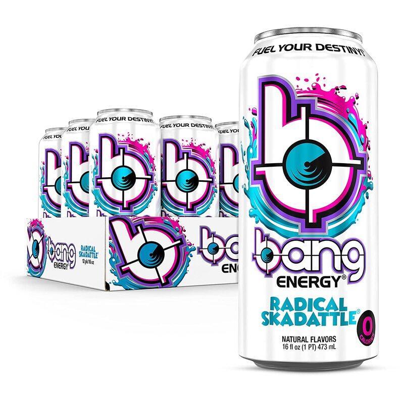 Bang Energy Radical Skadattle, Sugar-Free Energy Drink, 16-Ounce (Pack of 12)
Bang Energy Radical Skadattle, Sugar-Free Energy Drink, 16-Ounce (Pack of 12)