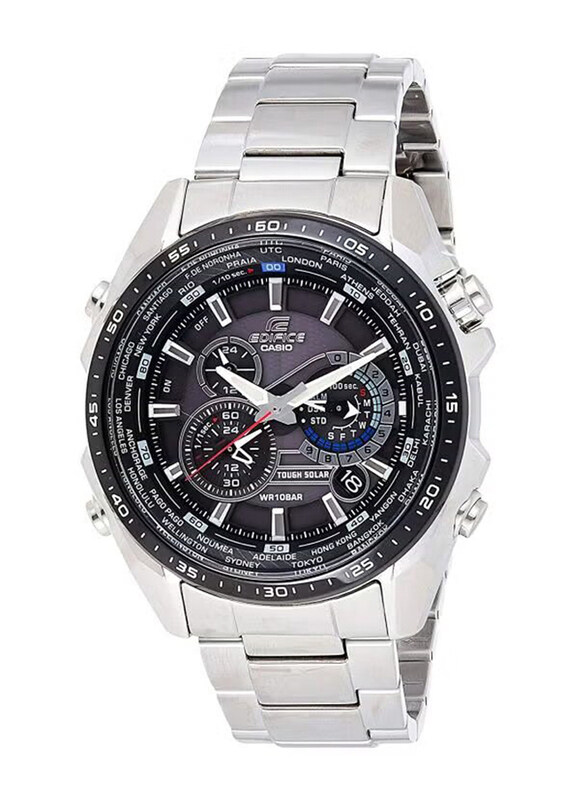 Casio Edifice Analog Watch for Men with Stainless Steel Band, Water Resistant and Chronograph, EQS-500DB-1A1ER, Silver-Black
Casio Edifice Analog Watch for Men with Stainless Steel Band, Water Resistant and Chronograph, EQS-500DB-1A1ER, Silver-Black