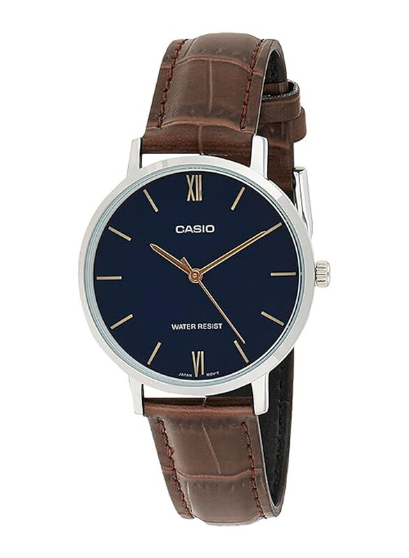 Casio Analog Watch for Women with Leather Band, Water Resistant, LTP-VT01L-2BUDF, Brown-Black
Casio Analog Watch for Women with Leather Band, Water Resistant, LTP-VT01L-2BUDF, Brown-Black