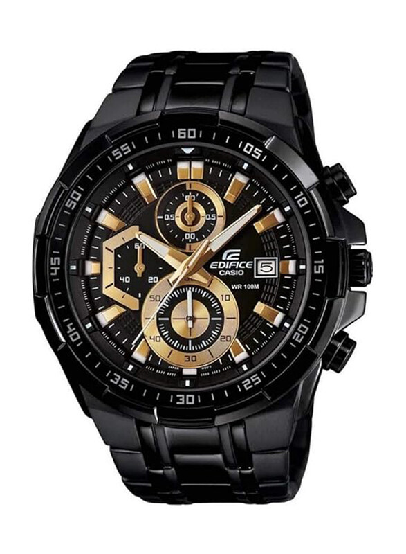 Casio Edifice Analog Watch for Men with Stainless Steel Band, Water Resistant & Chronograph, EFR-539BK-1AVUDF, Black
Casio Edifice Analog Watch for Men with Stainless Steel Band, Water Resistant & Chronograph, EFR-539BK-1AVUDF, Black