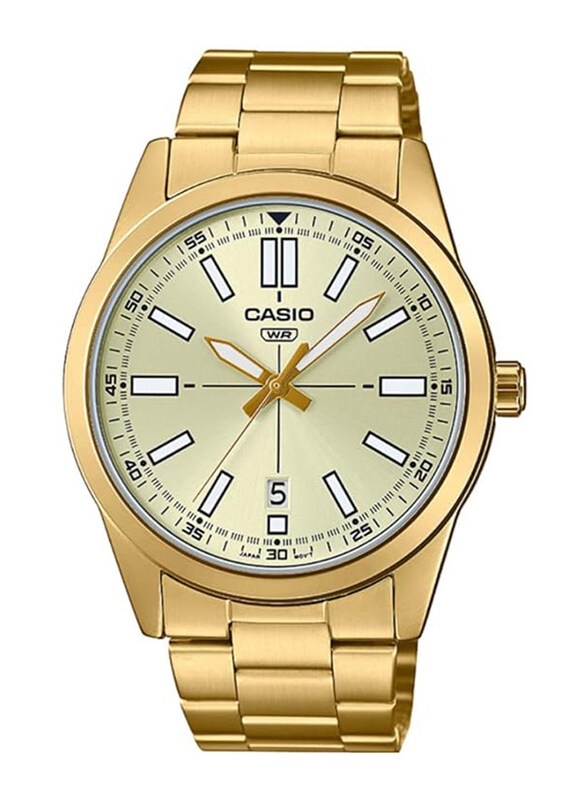 Casio Analog Watch for Men with Stainless Steel Band, Water Resistant, MTP-VD02G-9EUDF, Gold
Casio Analog Watch for Men with Stainless Steel Band, Water Resistant, MTP-VD02G-9EUDF, Gold