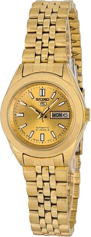 Seiko automatic 21 Jewels Calendar golden Stainless steel ladies watch SYMH54J1
Seiko automatic 21 Jewels Calendar golden Stainless steel ladies watch SYMH54J1