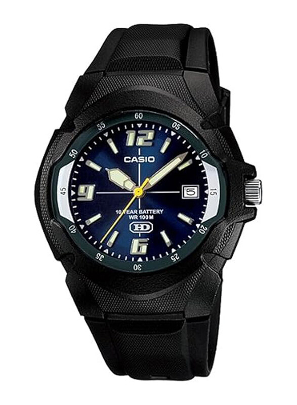 Casio Analog Watch for Men with Resin Band, Water Resistant, MW-600F-2AVDF, Black-Blue
Casio Analog Watch for Men with Resin Band, Water Resistant, MW-600F-2AVDF, Black-Blue