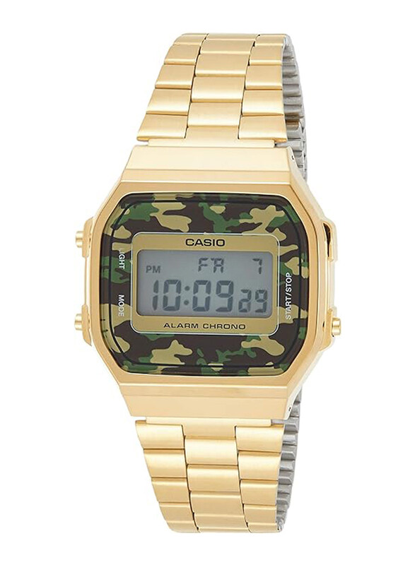 Casio Digital Quartz Watch Unisex with Stainless Steel Band, Water Resistant, A168WEGC-3EF, Gold-Green
Casio Digital Quartz Watch Unisex with Stainless Steel Band, Water Resistant, A168WEGC-3EF, Gold-Green