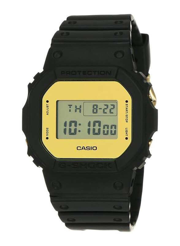 Casio G-Shock Digital Watch for Men with Resin Band, Water Resistant, DW-5600BBMB-1DR, Black-Grey/Yellow
Casio G-Shock Digital Watch for Men with Resin Band, Water Resistant, DW-5600BBMB-1DR, Black-Grey/Yellow