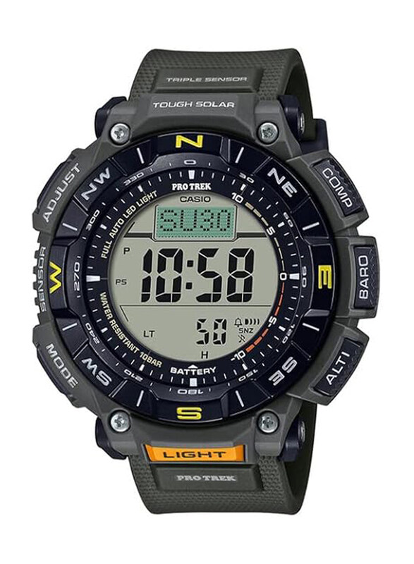 Casio Pro Trek Digital Watch for Men with Resin Band, Water Resistant, PRG-340-3DR, Green-Grey
Casio Pro Trek Digital Watch for Men with Resin Band, Water Resistant, PRG-340-3DR, Green-Grey