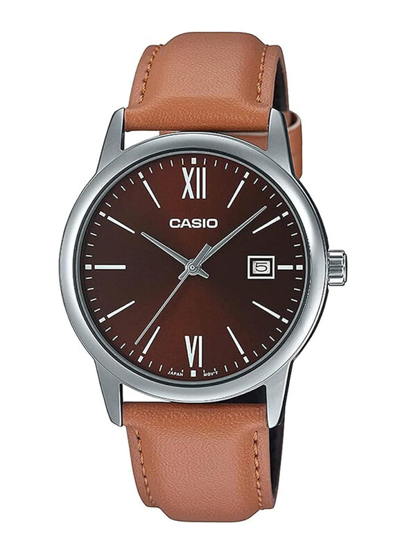 Casio Analog Watch for Men with Leather Band, Water Resistant, MTP-V002L-5B3UDF, Brown-Brown
Casio Analog Watch for Men with Leather Band, Water Resistant, MTP-V002L-5B3UDF, Brown-Brown