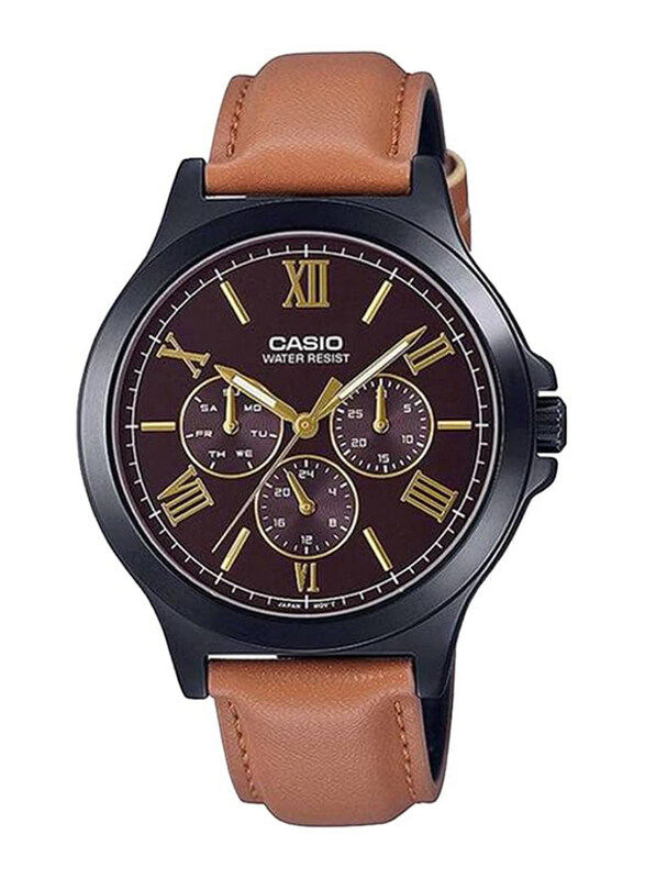 Casio Analog Watch for Men with Leather Band, Water Resistant and Chronograph, MTP-V300BL-5AUDF, Brown-Multicolour
Casio Analog Watch for Men with Leather Band, Water Resistant and Chronograph, MTP-V300BL-5AUDF, Brown-Multicolour