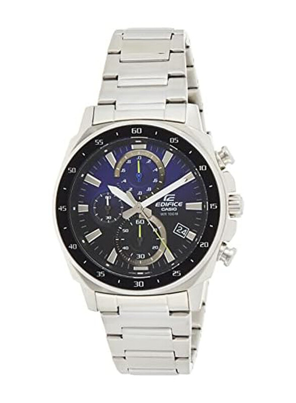Casio Edifice Analog Watch for Men with Stainless Steel Band, Water Resistant & Chronograph, EFV-600D-2AVUDF, Black-Silver
Casio Edifice Analog Watch for Men with Stainless Steel Band, Water Resistant & Chronograph, EFV-600D-2AVUDF, Black-Silver