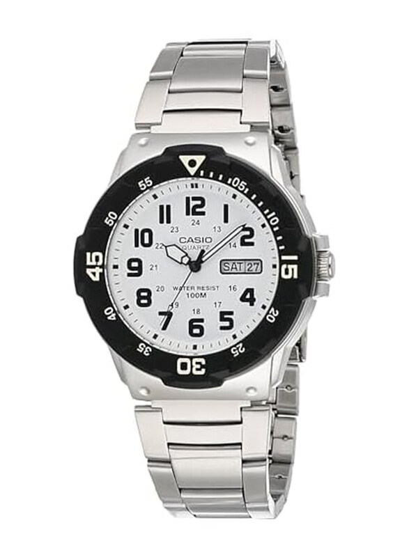 Casio Analog Watch for Men with Stainless Steel Band, Water Resistant, MRW-200HD-7BVDF, White-Silver
Casio Analog Watch for Men with Stainless Steel Band, Water Resistant, MRW-200HD-7BVDF, White-Silver