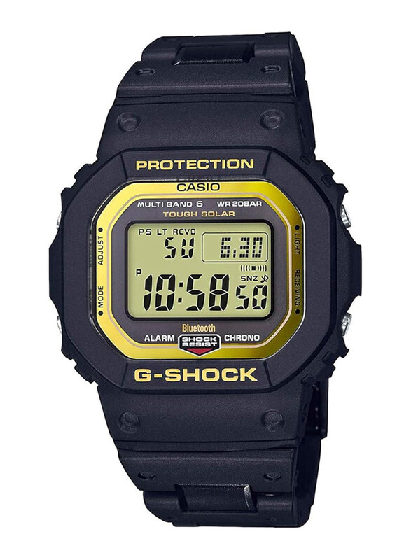 Casio G-Shock Quartz Digital Watch for Men with Resin Band, Water Resistant, GW-B5600BC-1DR, Black-Yellow/Grey
Casio G-Shock Quartz Digital Watch for Men with Resin Band, Water Resistant, GW-B5600BC-1DR, Black-Yellow/Grey