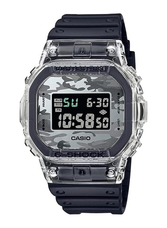 Casio G-Shock Digital Watch for Men with Resin Band, Water Resistant, DW-5600SKC-1DR, Black-Grey
Casio G-Shock Digital Watch for Men with Resin Band, Water Resistant, DW-5600SKC-1DR, Black-Grey
