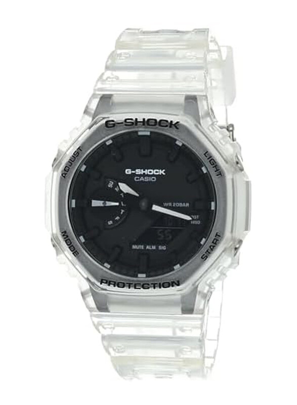 Casio G-Shock Special Analog Watch for Men with Resin Band, Water Resistant & Chronograph, GA-2100SKE-7ADR, Black-Clear
Casio G-Shock Special Analog Watch for Men with Resin Band, Water Resistant & Chronograph, GA-2100SKE-7ADR, Black-Clear
