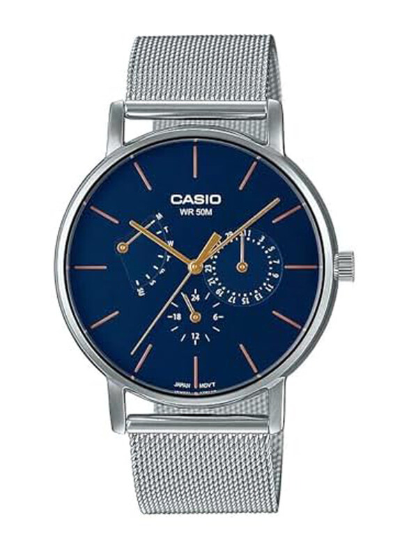 Casio Analog Watch for Men with Stainless Steel Band, Water Resistant & Chronograph, MTP-E320M-2EVDF, Blue-Silver
Casio Analog Watch for Men with Stainless Steel Band, Water Resistant & Chronograph, MTP-E320M-2EVDF, Blue-Silver
