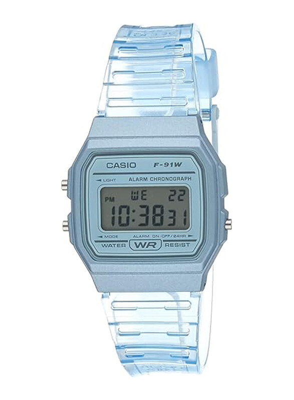 Casio Youth Digital Watch for Unisex with Resin Band, Water Resistant, F-91WS-2D, Light Blue-Grey
Casio Youth Digital Watch for Unisex with Resin Band, Water Resistant, F-91WS-2D, Light Blue-Grey