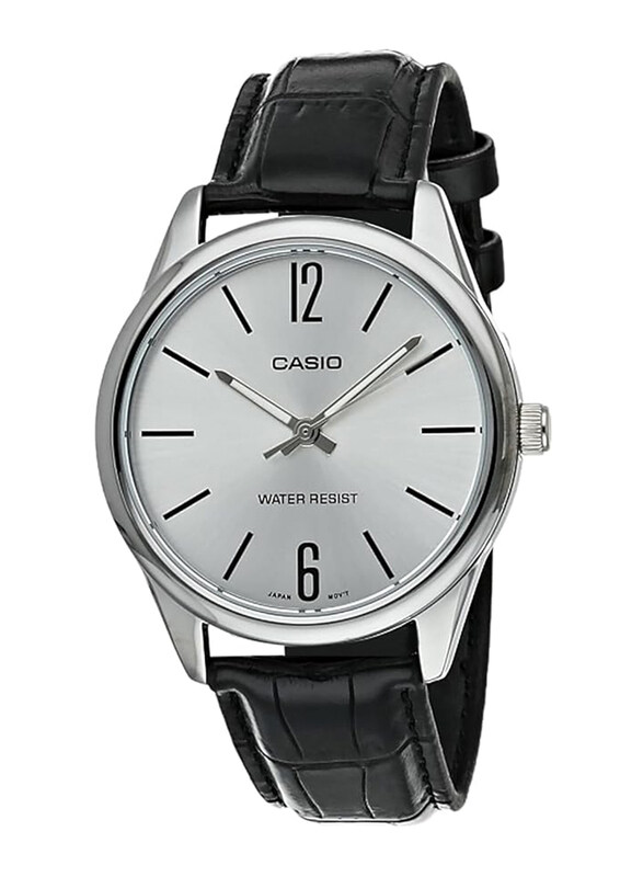 Casio Analog Watch for Men with Leather Band, Water Resistant, MTP-V005L-7B, Black-Silver
Casio Analog Watch for Men with Leather Band, Water Resistant, MTP-V005L-7B, Black-Silver