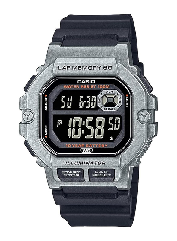 Casio Illuminator Digital Watch for Men with Plastic Band, Water Resistant, WS-1400H-1BVDF, Black-Black
Casio Illuminator Digital Watch for Men with Plastic Band, Water Resistant, WS-1400H-1BVDF, Black-Black