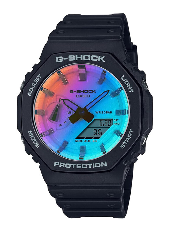 Casio Analog + Digital Watch for Men with Resin Band, Water Resistant, GA-2100SR-1ADR, Black-Multicolour
Casio Analog + Digital Watch for Men with Resin Band, Water Resistant, GA-2100SR-1ADR, Black-Multicolour