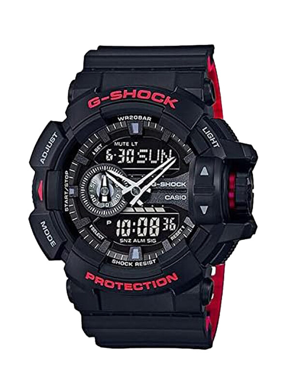 Casio G-Shock Analog + Digital Watch for Men with Resin Band, Water Resistant, GA400HR-1A, Black
Casio G-Shock Analog + Digital Watch for Men with Resin Band, Water Resistant, GA400HR-1A, Black