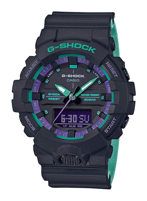 Casio G-Shock Analog + Digital Watch for Men with Resin Band, Water Resistant, GA-800BL-1ADR, Black
Casio G-Shock Analog + Digital Watch for Men with Resin Band, Water Resistant, GA-800BL-1ADR, Black