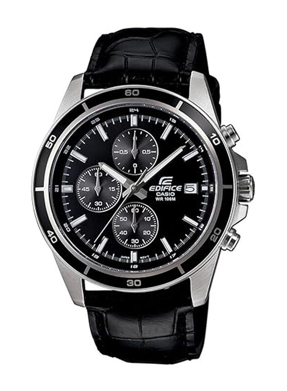 Casio Edifice Analog Watch for Men with Leather Band, Water Resistant and Chronograph, EFR-526L-1AV, Black
Casio Edifice Analog Watch for Men with Leather Band, Water Resistant and Chronograph, EFR-526L-1AV, Black
