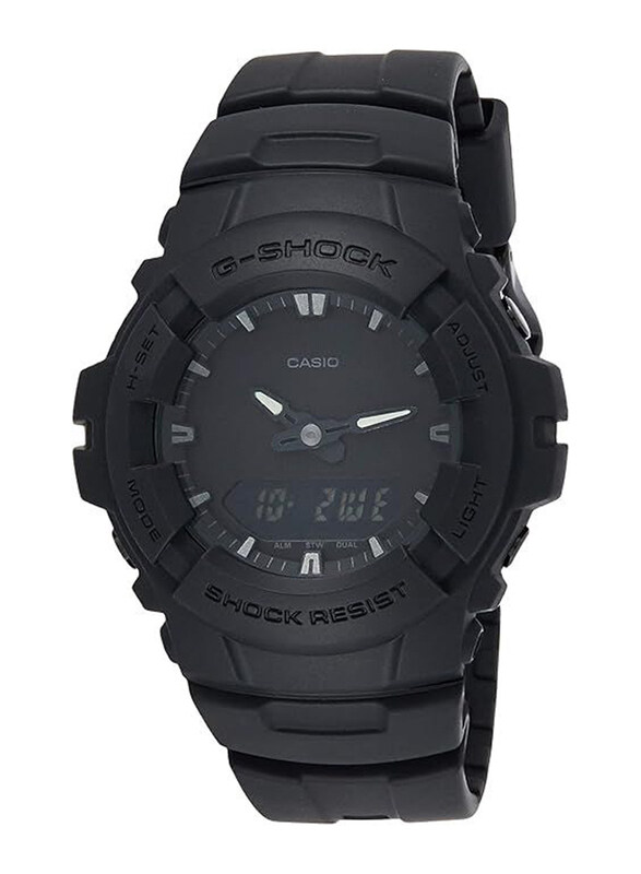 Casio Analog + Digital Watch for Men with Resin Band, Water Resistant, G-100BB-1ADR, Black-Black
Casio Analog + Digital Watch for Men with Resin Band, Water Resistant, G-100BB-1ADR, Black-Black