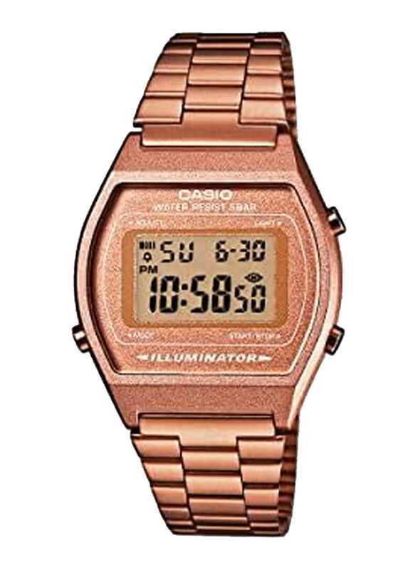 Casio Illuminator Digital Watch for Unisex with Stainless Steel Band, Water Resistant, B640WC-5AEF, Grey-Rose Gold
Casio Illuminator Digital Watch for Unisex with Stainless Steel Band, Water Resistant, B640WC-5AEF, Grey-Rose Gold