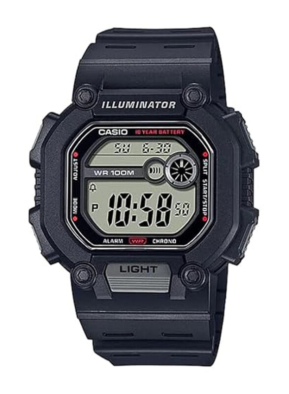 Casio Youth Digital Watch for Men with Resin Band, Water Resistant, W-737H-1AVDF, Grey-Black
Casio Youth Digital Watch for Men with Resin Band, Water Resistant, W-737H-1AVDF, Grey-Black