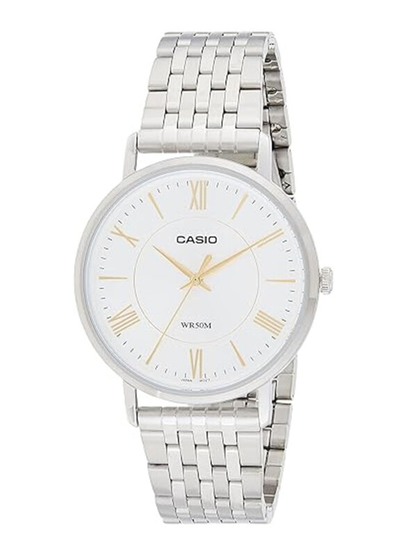 Casio Analog Watch for Men with Stainless Steel Band, Water Resistant, MTP-B110D-7AVDF, White-Silver
Casio Analog Watch for Men with Stainless Steel Band, Water Resistant, MTP-B110D-7AVDF, White-Silver