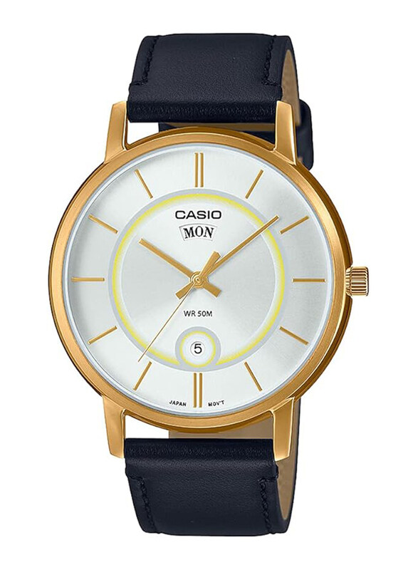 Casio Analog Watch for Men with Leather Band, Water Resistant, MTP-B120GL-7AVDF, Black-White
Casio Analog Watch for Men with Leather Band, Water Resistant, MTP-B120GL-7AVDF, Black-White