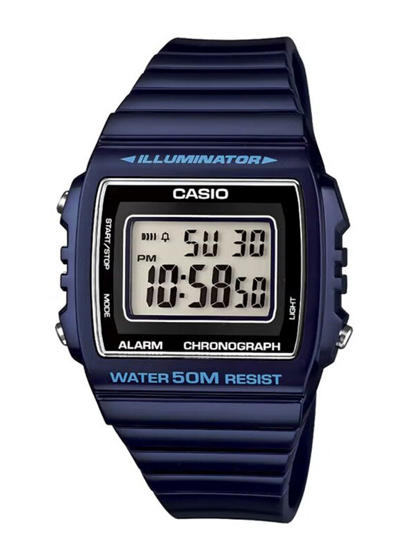 Casio Digital Watch for Men with Resin Band, Water Resistant, W-215H-2AVDF, Blue-Grey
Casio Digital Watch for Men with Resin Band, Water Resistant, W-215H-2AVDF, Blue-Grey