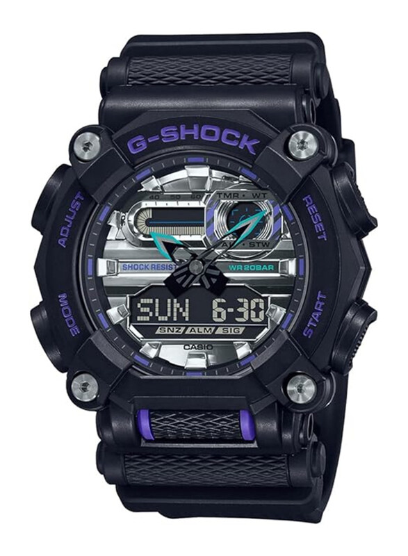 Casio Analog + Digital Watch for Men with Resin Band, Water Resistant, GA-900AS-1ADR, Silver-Black
Casio Analog + Digital Watch for Men with Resin Band, Water Resistant, GA-900AS-1ADR, Silver-Black