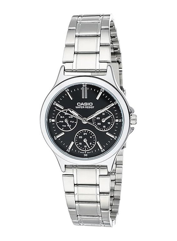 Casio Analog Watch for Women with Stainless Steel Band, Water Resistant and Chronograph, Ltp-V300D-1A, Silver-Black
Casio Analog Watch for Women with Stainless Steel Band, Water Resistant and Chronograph, Ltp-V300D-1A, Silver-Black