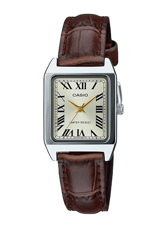Casio Analog Watch for Women with Leather Band, Water Resistant, LTP-V007L-9BUDF, Brown-Silver
Casio Analog Watch for Women with Leather Band, Water Resistant, LTP-V007L-9BUDF, Brown-Silver