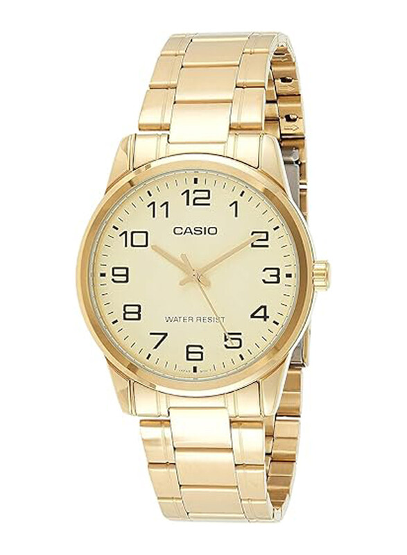 Casio Analog Watch for Men with Stainless Steel Band, Water Resistant, MTP-V001G-9BUDF, Gold
Casio Analog Watch for Men with Stainless Steel Band, Water Resistant, MTP-V001G-9BUDF, Gold