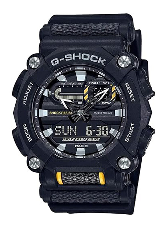 Casio G-Shock Analog + Digital Watch for Men with Resin Band, Water Resistant, GA-900-1ADR, Black
Casio G-Shock Analog + Digital Watch for Men with Resin Band, Water Resistant, GA-900-1ADR, Black