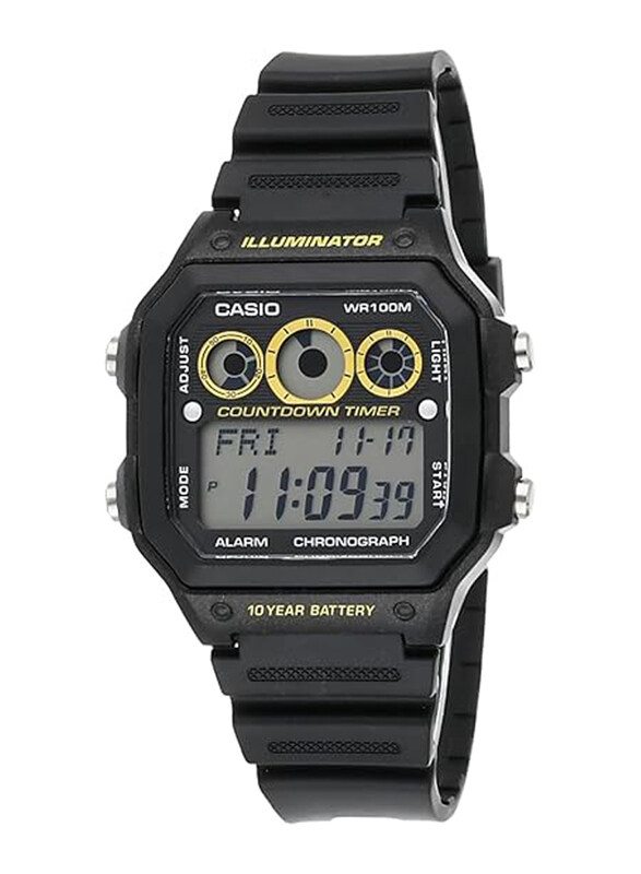 Casio Digital Watch for Men with Resin Band, Water Resistant, AE-1300WH-1AVEF, Black
Casio Digital Watch for Men with Resin Band, Water Resistant, AE-1300WH-1AVEF, Black