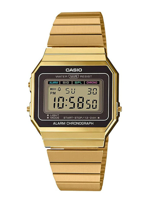 Casio Vintage Digital Watch Unisex with Stainless Steel Band, Water Resistant, A700WG-9ADF, Gold-Black
Casio Vintage Digital Watch Unisex with Stainless Steel Band, Water Resistant, A700WG-9ADF, Gold-Black