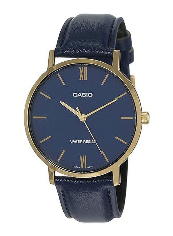 Casio Analog Watch for Men with Leather Band, Water Resistant, MTP-VT01GL-2BUDF, Blue
Casio Analog Watch for Men with Leather Band, Water Resistant, MTP-VT01GL-2BUDF, Blue