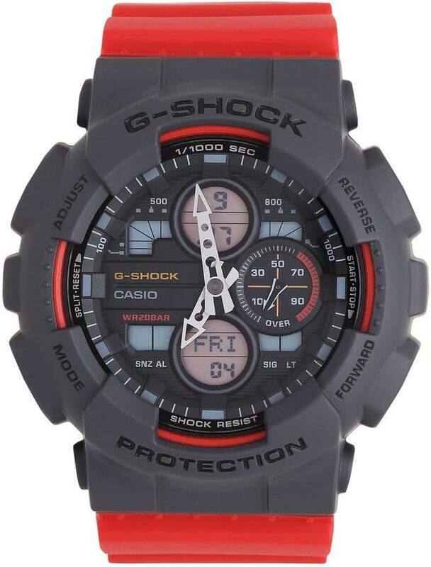 Casio G-Shock Analog + Digital Watch for Men with Resin Band, Water Resistant, GA-140-4ADR - G978, Red-Black
Casio G-Shock Analog + Digital Watch for Men with Resin Band, Water Resistant, GA-140-4ADR - G978, Red-Black