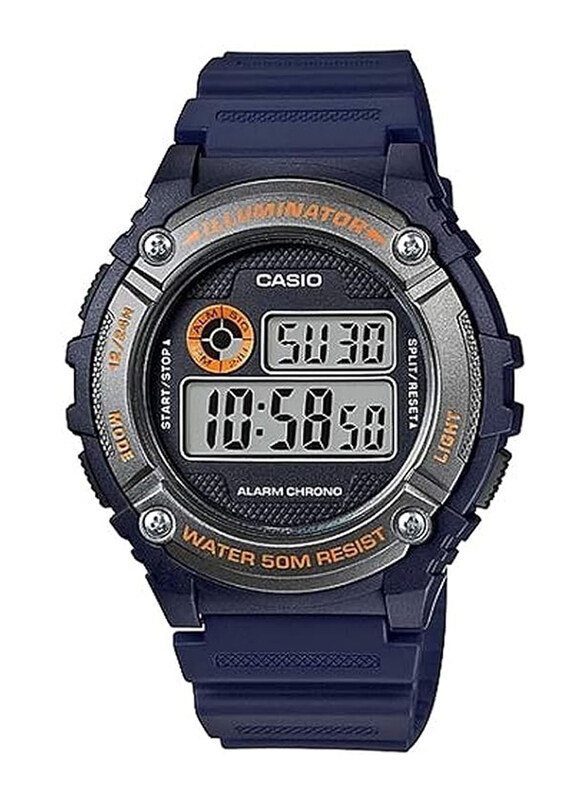 Casio Illuminator Digital Watch for Men with Resin Band, Water Resistant, W-216H-2BVDF, Navy Blue-Grey
Casio Illuminator Digital Watch for Men with Resin Band, Water Resistant, W-216H-2BVDF, Navy Blue-Grey