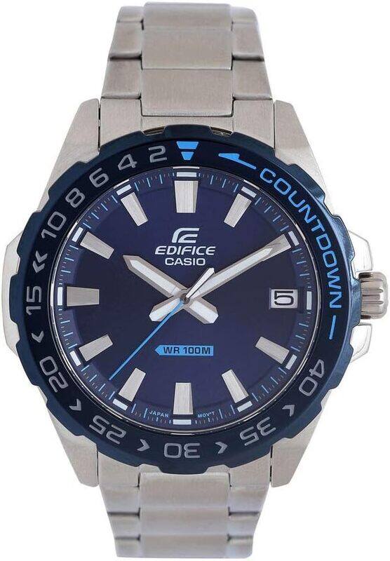 Casio Edifice Analog Watch for Men with Stainless Steel Band, Water Resistant and Chronograph, EFV-120DB-2AVUDF (ED482), Silver-Navy Blue
Casio Edifice Analog Watch for Men with Stainless Steel Band, Water Resistant and Chronograph, EFV-120DB-2AVUDF (ED482), Silver-Navy Blue