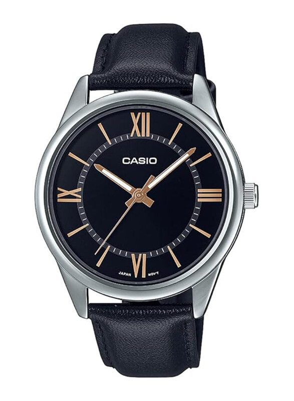 Casio Analog Watch for Women with Leather Band, Water Resistant, MTP-V005L-1B5UDF, Black
Casio Analog Watch for Women with Leather Band, Water Resistant, MTP-V005L-1B5UDF, Black