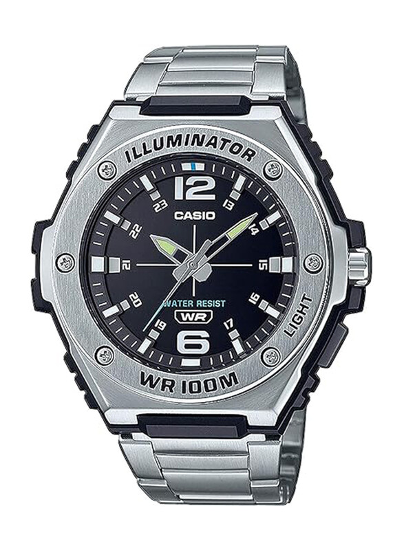 Casio Analog Watch for Men with Stainless Steel Band, Water Resistant, MWA-100HD-1AVEF, Silver-Black
Casio Analog Watch for Men with Stainless Steel Band, Water Resistant, MWA-100HD-1AVEF, Silver-Black